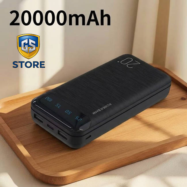 Повербанк GYX 20000 mAh з LED-дисплеєм SP09 (чорний)