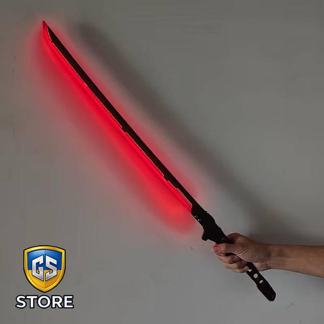 Самурайський LED меч у стилі Кіберпанк, 80 см (червоний)