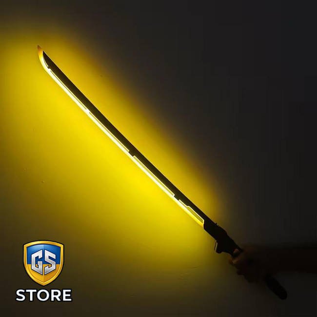Самурайський LED меч у стилі Кіберпанк, 80 см / жовтий