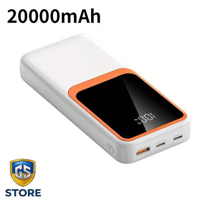Повербанк XUQG 20000 mAh з LED-дисплеєм та швидкою зарядкою CK30 (білий)